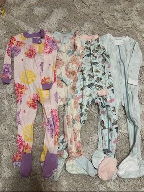 Burt’s bees One-Piece Pajamas - Pink, Cream, Light Blue